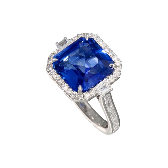 Ring Crivelli Woman ZAFFIRO in White Gold Zaffiro blu 8.85 Ct 000-5383NS - 000-5383NS